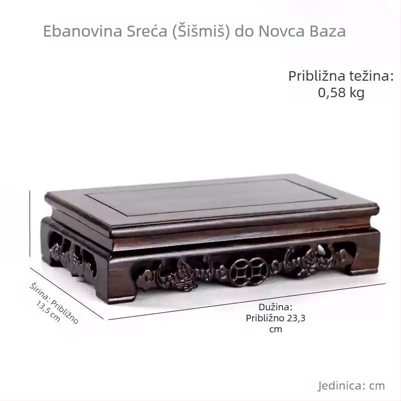 Podnožje od ebanovine i ružinog drveta za Guanyin statuu, ukrasi za akvarij, vaze i bonsai