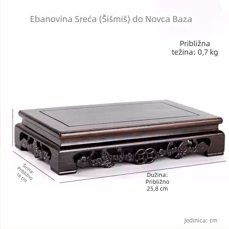Podnožje od ebanovine i ružinog drveta za Guanyin statuu, ukrasi za akvarij, vaze i bonsai