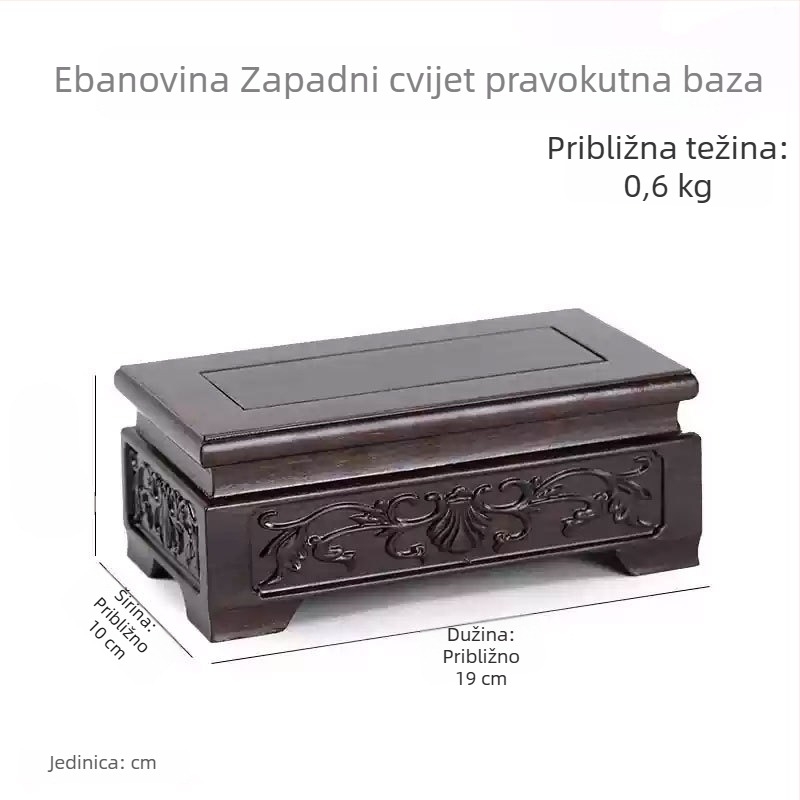 Podnožje od ebanovine i ružinog drveta za Guanyin statuu, ukrasi za akvarij, vaze i bonsai