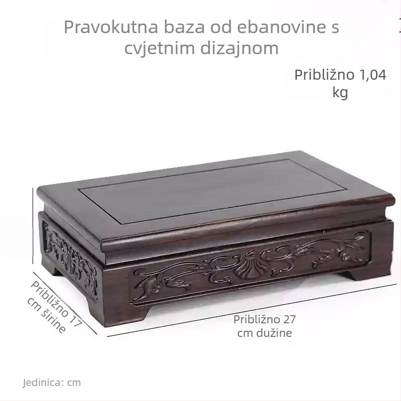 Podnožje od ebanovine i ružinog drveta za Guanyin statuu, ukrasi za akvarij, vaze i bonsai