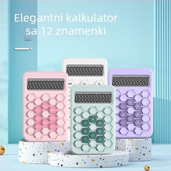 12‑cifreni tiši aritmetički kalkulator s digitalnim zaslonom – uredski pribor, model Q9
