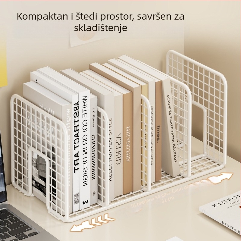 Stolni držač za knjige i polica za učenike; željezni umjetnički razdjelnik za organizaciju knjiga; držači za knjige; polica na prozorsku dasku