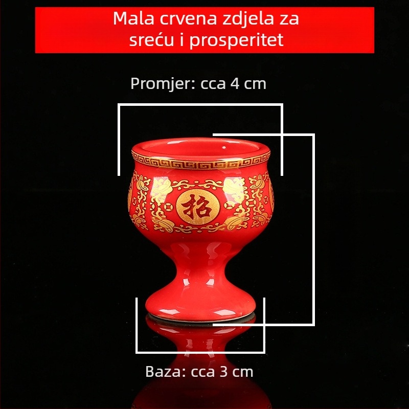 Keramička Guanyin šalice za kućni oltar — sveta voda, šalica s lotosom za pročišćavanje i šalica Boga bogatstva za vino