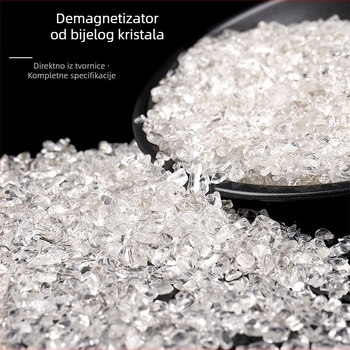 Bijeli kristalni šljunak, kamen za demagnetiziranje, čestice za pročišćavanje minerala, dekorativni komad, sirovo kamenje