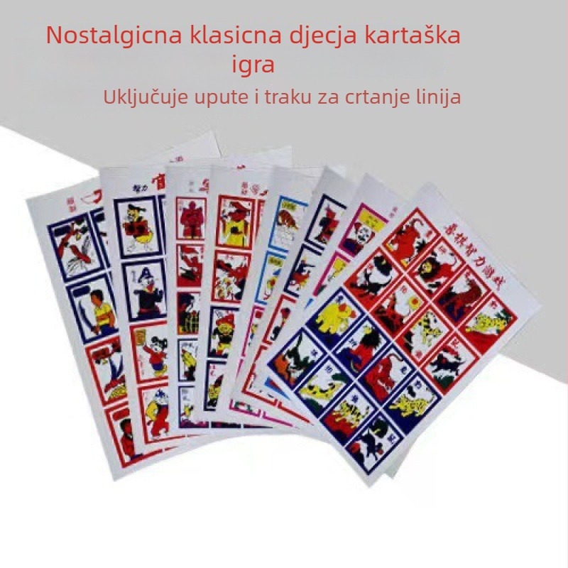 Dječja stolna kartaška igra: vojni šah i šah životinja, nostalgični strani crtani filmovi iz 80-ih i 90-ih