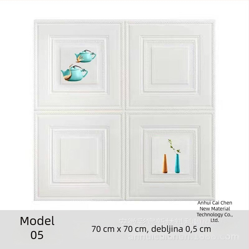 Samolijepljivi 3D zidni mural za dnevni boravak – naljepnica na zid u stilu tapeta, pozadina televizora