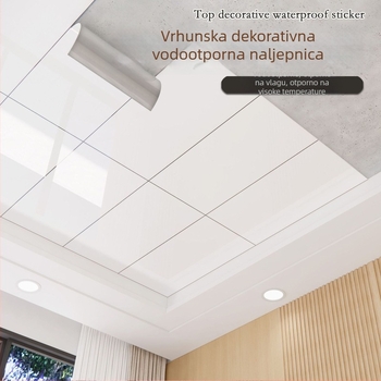 Samoljepljiva stropna tapeta s mramornim pozadinom — vodootporna i otporna na vlagu obloga za renovaciju