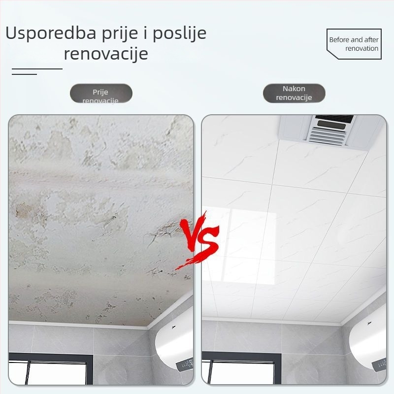 Samoljepljiva stropna tapeta s mramornim pozadinom — vodootporna i otporna na vlagu obloga za renovaciju
