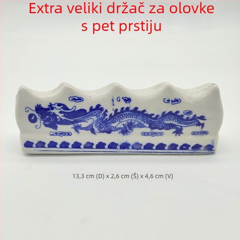 Plavo-bijeli porcelanski držač za četkice, u antičkom stilu, stolna dekoracija, tri veličine: velika, srednja, mala
