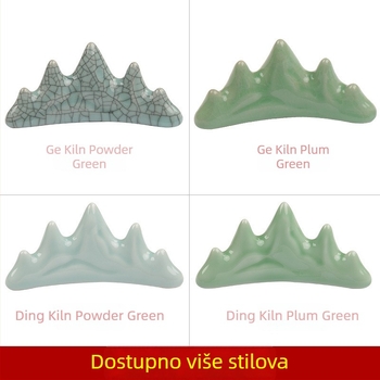Keramički držač za četke sa držačem olovke, papirnim utegom i ravnalom