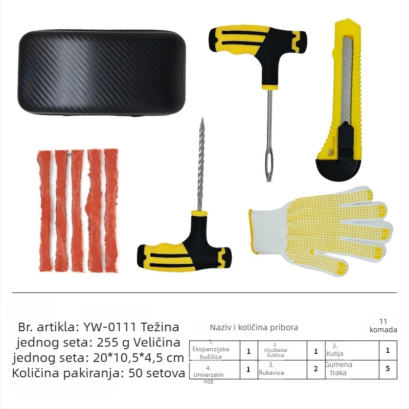 DIY set za popravak guma za automobile, motocikle i električna vozila – hitna brza popravka bezdušnih guma