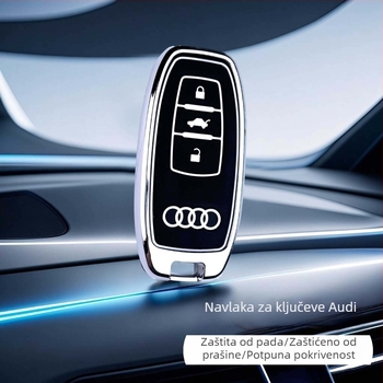 Pokrov ključa iz cinkove zlitine, kompatibilan s Audi – premium dodatak unutrašnjosti automobila, unisex privjesak za ključeve, novi stil