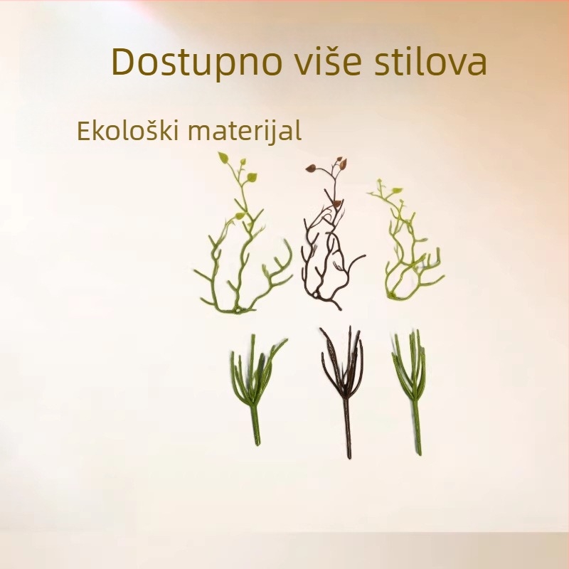 13-razgranata ratanska grana, 9-razgranata mala grana, umjetne grane za bonsai, plastične stabljike za cvijeće i drveće u posudi