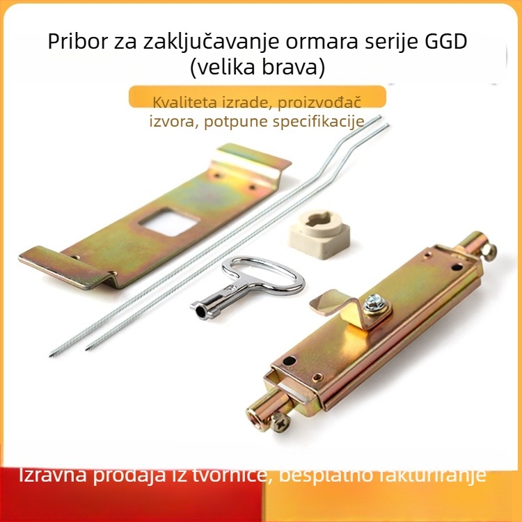 GGD brava za vrata ormarića sa šipkom za zaključavanje, komplet dodataka, starinski razvodni kut za strojaru, vrata ormarića, univerzalna zaključna brava