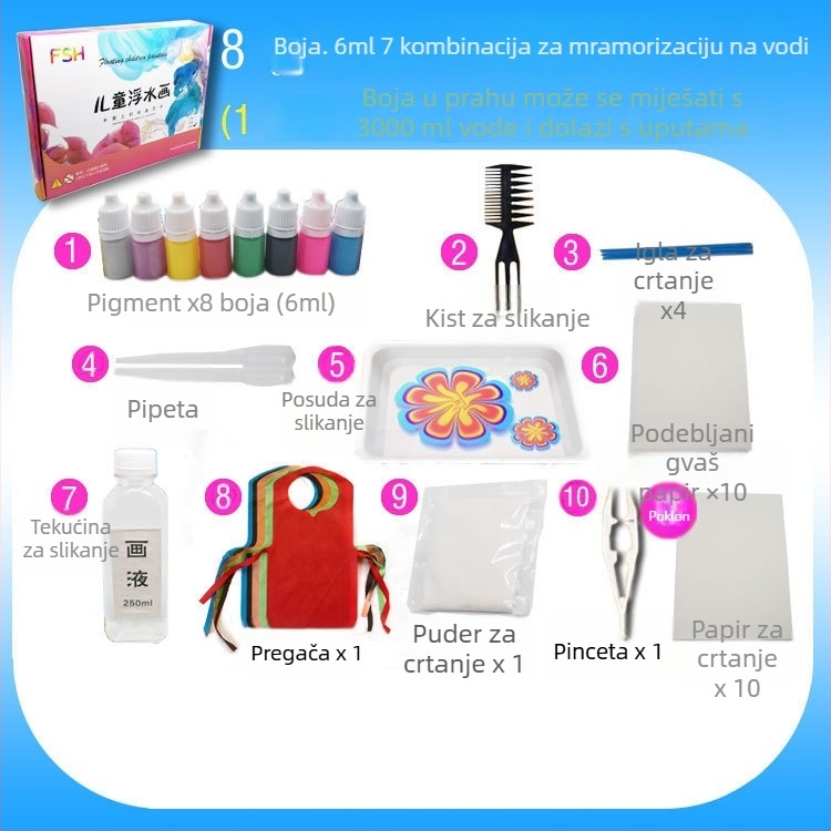 Dječji set akvarela za početnike – 6-22 boje, materijali za slikanje