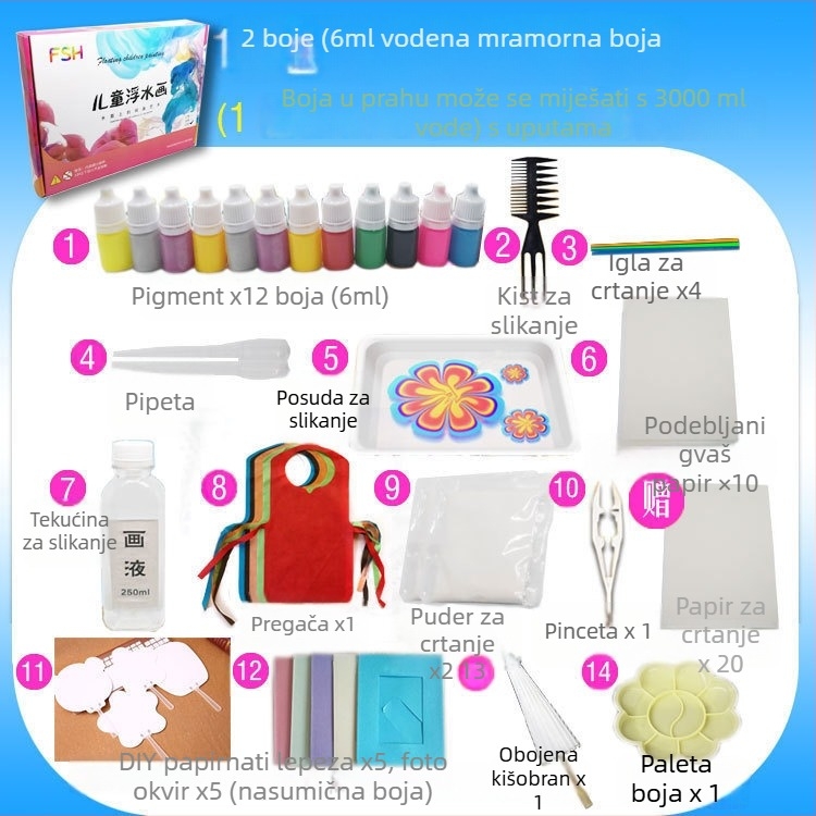 Dječji set akvarela za početnike – 6-22 boje, materijali za slikanje