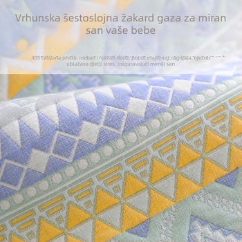 Šest slojeva gaze madrac za bebe, pamuk, prozračan ljetni madrac za dojenčad i djecu