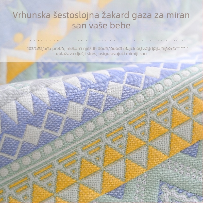 Šest slojeva gaze madrac za bebe, pamuk, prozračan ljetni madrac za dojenčad i djecu