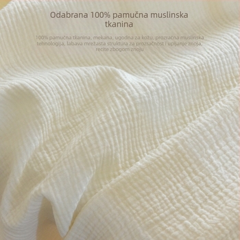Posteljina od gaze od 100% pamuka za bebe i djecu, klasa A, ljetna, tankoća, upija znoj i diše.