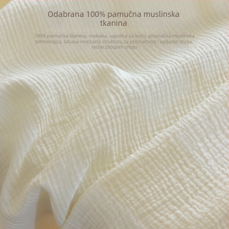 Posteljina od gaze od 100% pamuka za bebe i djecu, klasa A, ljetna, tankoća, upija znoj i diše.