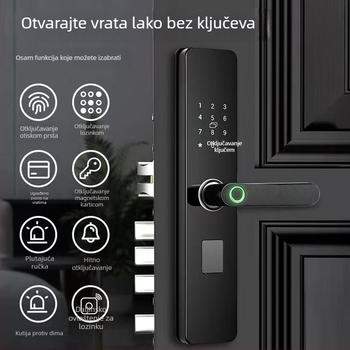 Pametna brava za kućna vrata s otiskom prsta i kodom