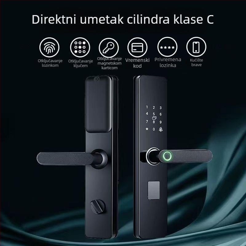 Pametna brava za kućna vrata s otiskom prsta i kodom