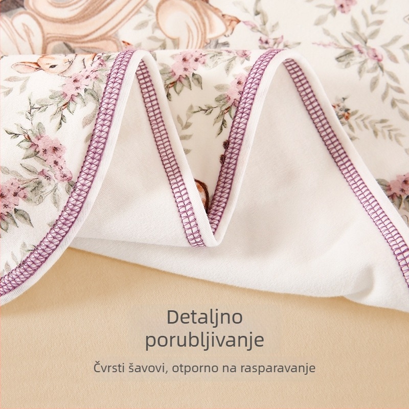 Swaddle za novorođenče od 100% pamuka, debeli, s motivom životinja, za jesen i zimu