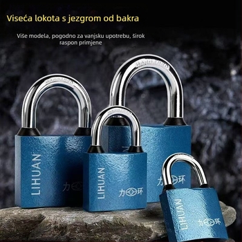 Lakat s bakrenim jezgrom, vodootporan i otporan na hrđu; otporan na provalu, za skladišta, vrata, studentske domove i ormariće.