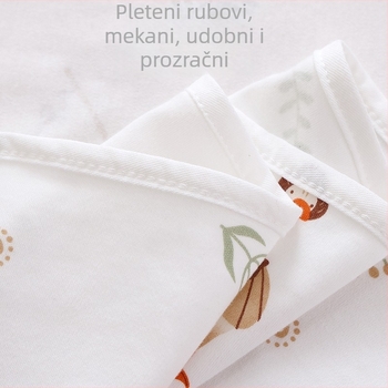 Pamukana swaddle deka za novorođenčad, jednodijelna, 100% pamuk, za proljeće i ljeto, sve sezone