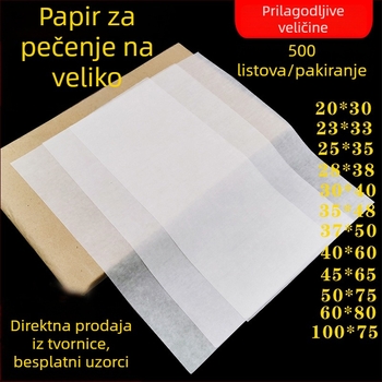 40×60 cm papir za pečenje, otporan na masnoću, apsorbira masnoću, za prženje