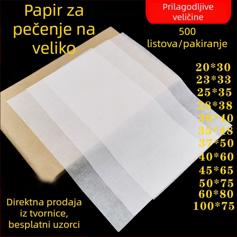 40×60 cm papir za pečenje, otporan na masnoću, apsorbira masnoću, za prženje