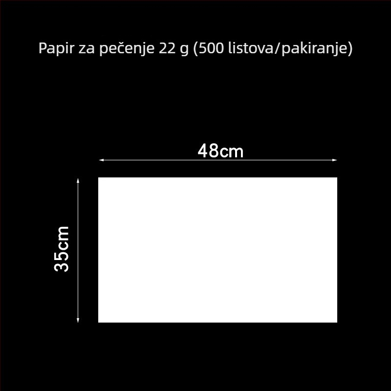 40×60 cm papir za pečenje, otporan na masnoću, apsorbira masnoću, za prženje