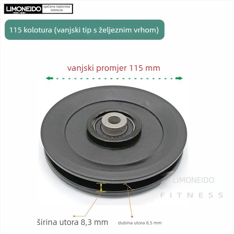 Plastična najlon kolotnica za fitness opremu, vanjski promjer 50/70/90/95/100/105/115 mm