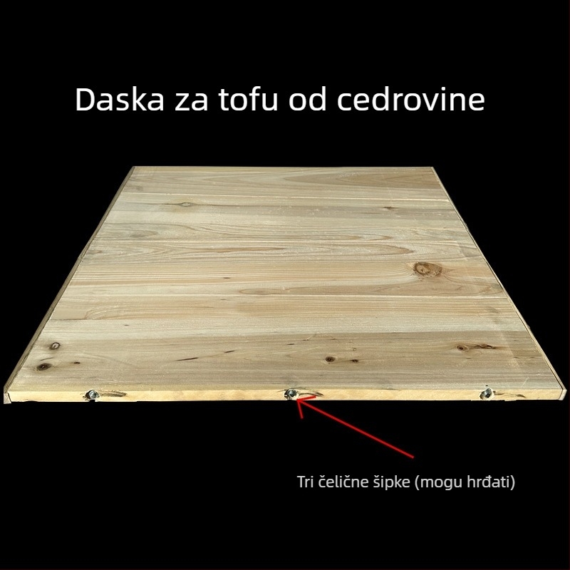 Ploča za prešanje tofua od cedrovog drveta, masivan drveni materijal, debela i izdržljiva, kalup za prešanje tofua, za kućnu i poslovnu upotrebu