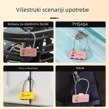 Metalna kombinacijska brava, mali katancic, zaštita od krađe za prtljagu, kućnu upotrebu i ormariće – kompaktna zbirka brava