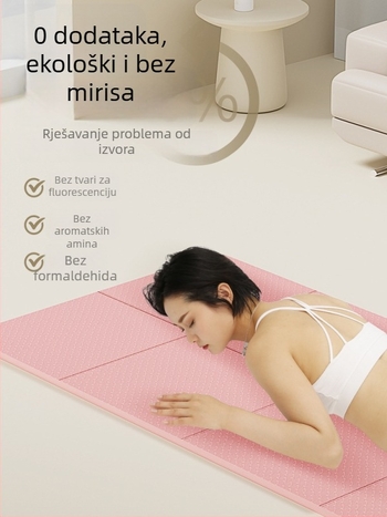 Sklopiva joga podloga za početnike, protivklizna, apsorpcija udara, ekstra široka 183×61 cm, TPE, za kućnu upotrebu
