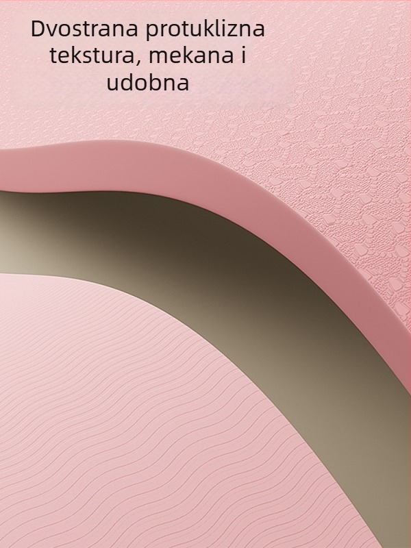 Sklopiva joga podloga za početnike, protivklizna, apsorpcija udara, ekstra široka 183×61 cm, TPE, za kućnu upotrebu