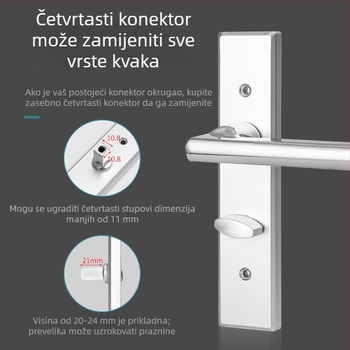 Drška za vrata od nehrđajućeg čelika za unutarnja vrata – univerzalna za kupaonicu i spavaću sobu