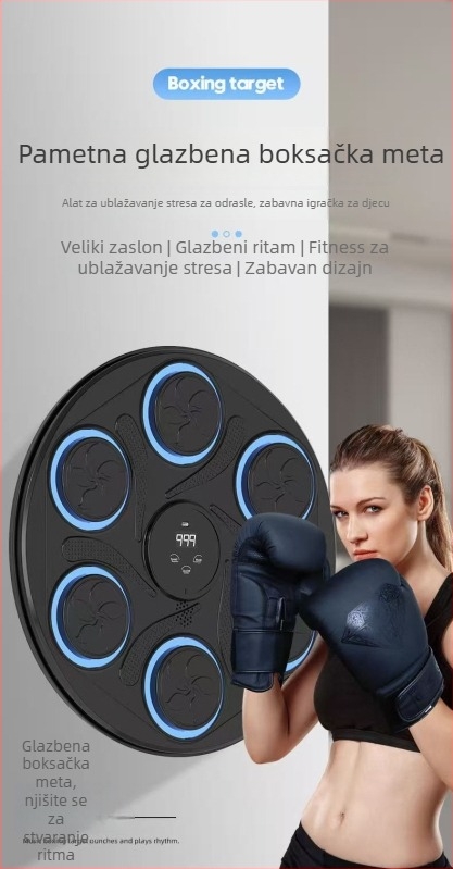 Bluetooth boksački cilj za zid – oprema za trening za odrasle i djecu