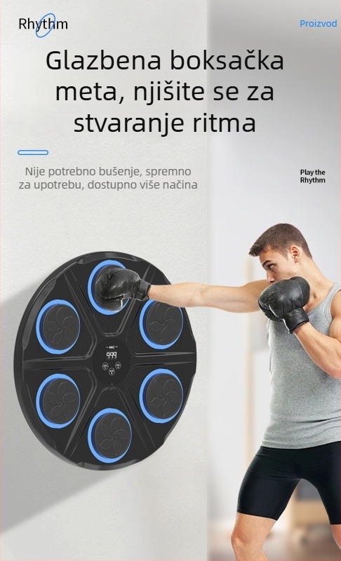 Bluetooth boksački cilj za zid – oprema za trening za odrasle i djecu