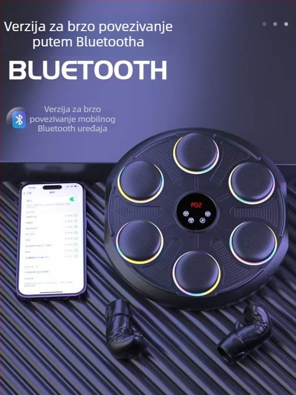 Bluetooth boksački cilj za zid – oprema za trening za odrasle i djecu
