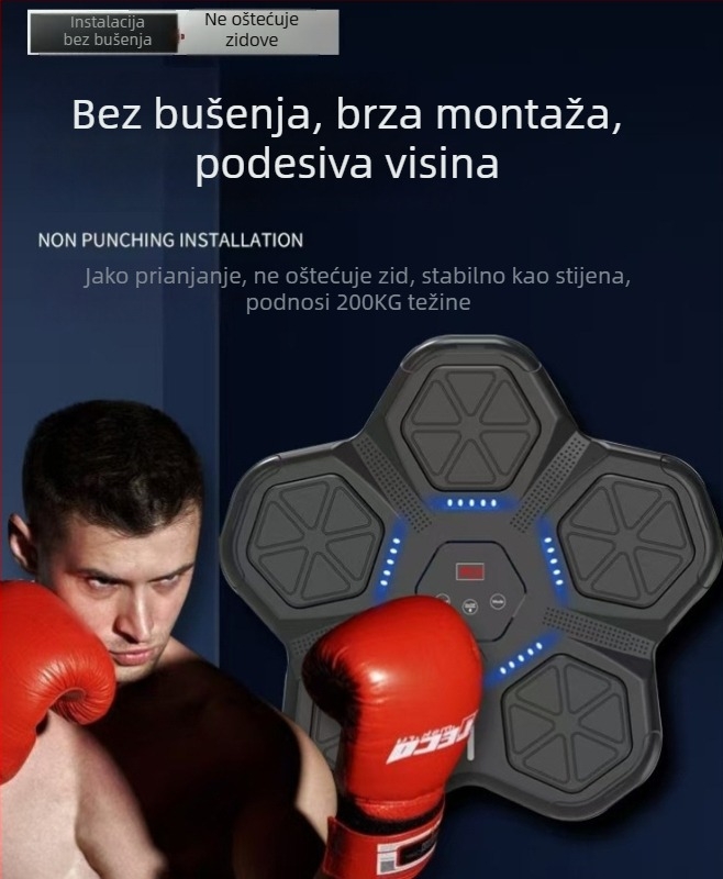Bluetooth boksački cilj za zid – oprema za trening za odrasle i djecu