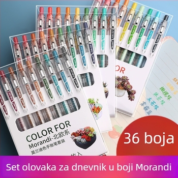 Gel pero s klik mehanizmom, višebojno, brzo sušeće tinte za bilješke i označavanje, izdržljivo za učenike.