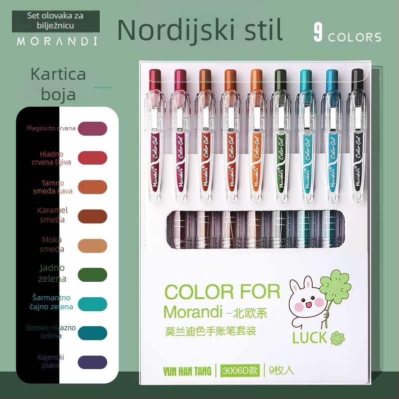 Gel pero s klik mehanizmom, višebojno, brzo sušeće tinte za bilješke i označavanje, izdržljivo za učenike.