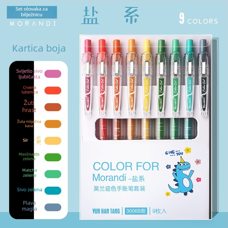 Gel pero s klik mehanizmom, višebojno, brzo sušeće tinte za bilješke i označavanje, izdržljivo za učenike.