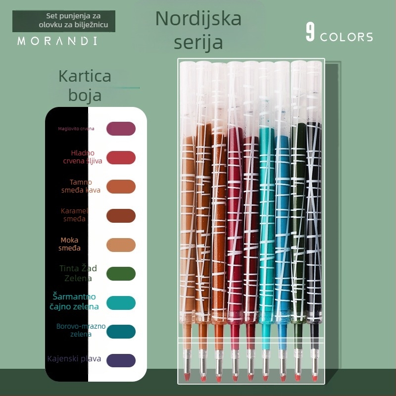 Gel pero s klik mehanizmom, višebojno, brzo sušeće tinte za bilješke i označavanje, izdržljivo za učenike.