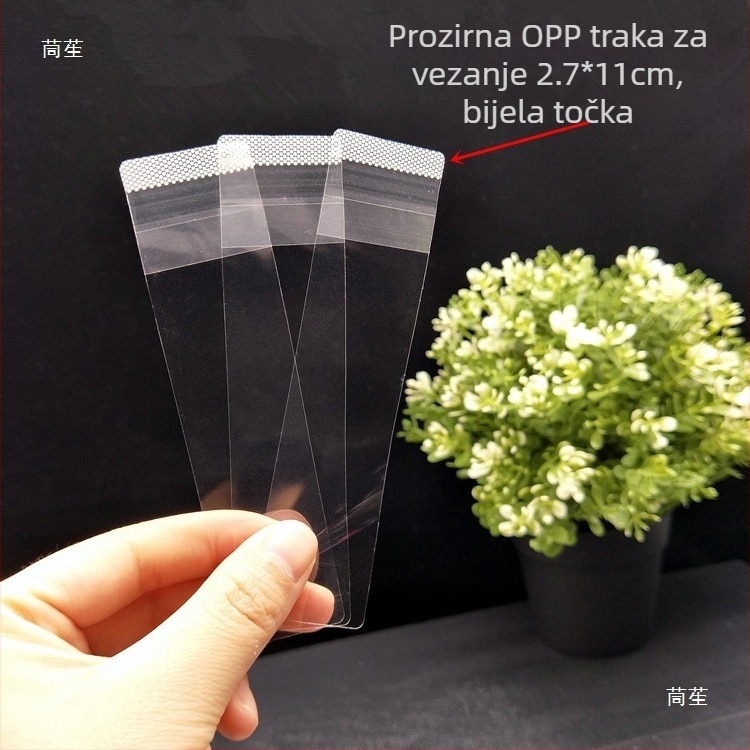 OPP prozirne plastične kabelske vezice, samoljepliva folija, paket od 500 komada