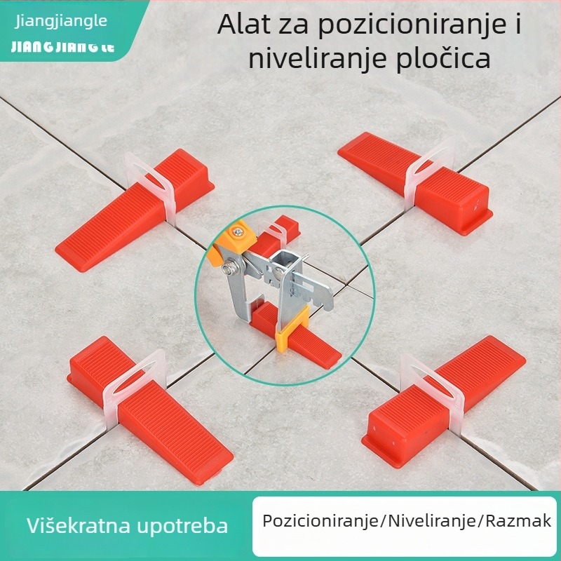Alat za niveliranje pločica, čvrst i debeo, namijenjen samogradnji, plastični razmak za fuge podnih pločica