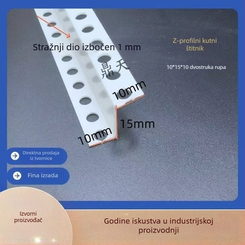Z-oblik završna traka za strop, PVC plastični kutni profil