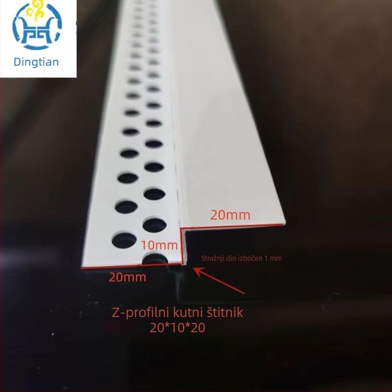 Z-oblik završna traka za strop, PVC plastični kutni profil